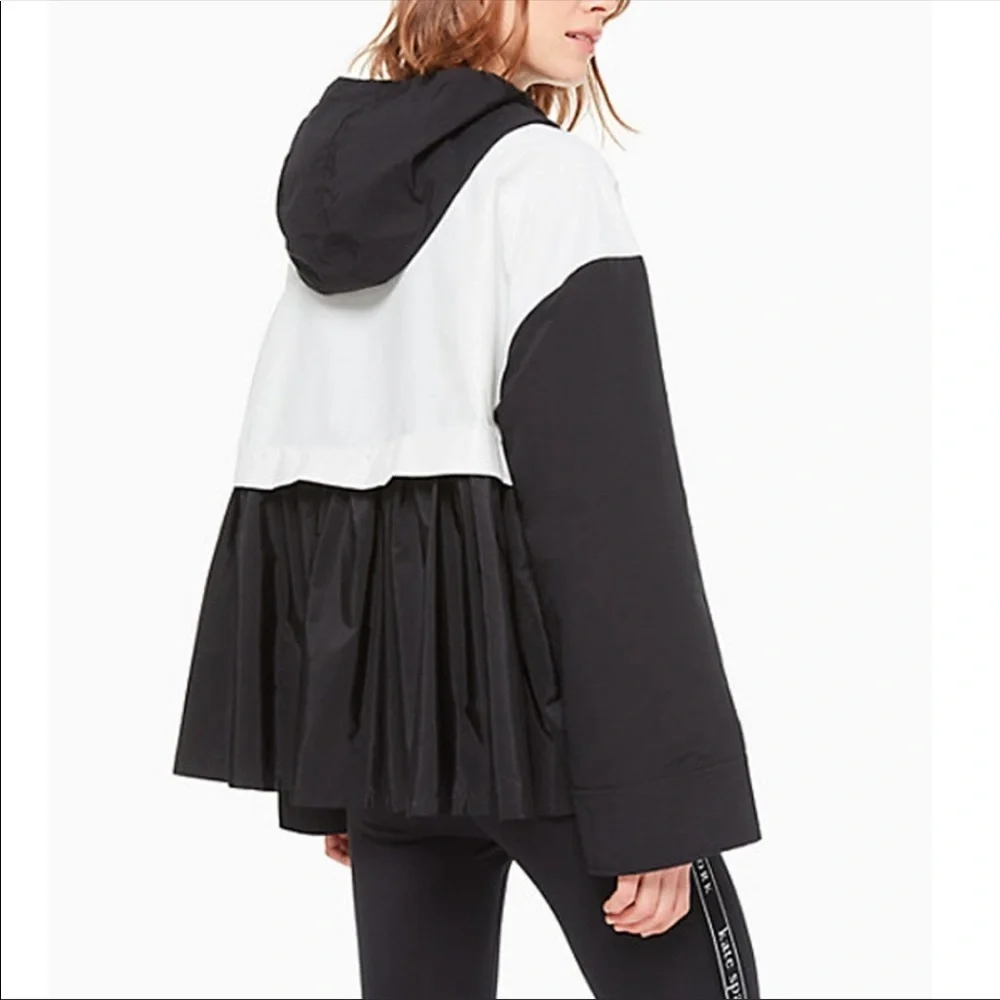 Like new!! Kate Spade Colorblock Mixed Media Anorak Jacket